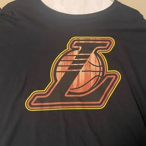 Black Fantatics with hardwood LA Lakers hardwood logo graphic design T-shirt